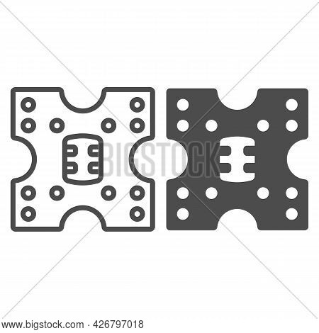 Tv Wall Mount Line And Solid Icon, Tv Accessories Concept, Tv Wall Setting Vector Sign On White Back