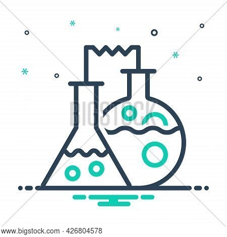 Mix Icon For Chemistry Patholology Laboratory Pharmaceutical Research Experiment Test-tube Medical T