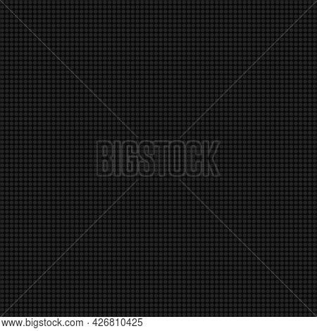 Blank Led Screen. Digital Tv Display With Dots. Seamless Lcd Pattern. Vector