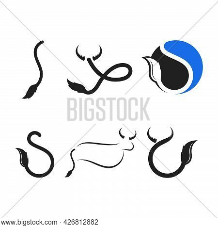 Cow Tail  Logo Vector Illustration Template