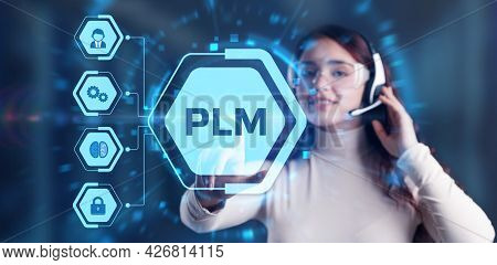 Plm Product Lifecycle Management System Technology Concept. Technology, Internet And Network Concept