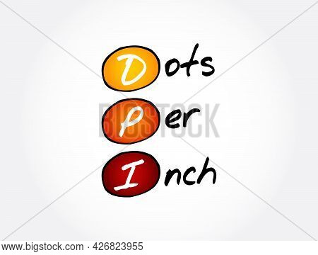 Dpi - Dots Per Inch Acronym, Technology Concept Background
