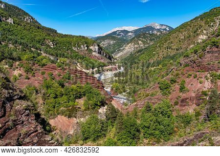 Gorges De Daluis Or Chocolate Canyon As It Is Called By Locals Because Of The Rocks Color Formed By 