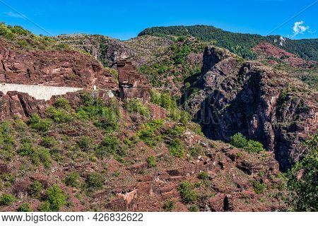 Gorges De Daluis Or Chocolate Canyon As It Is Called By Locals Because Of The Rocks Color Formed By 