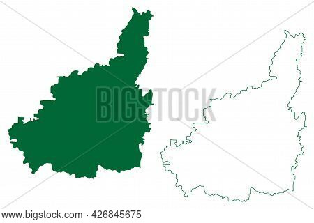 Jaipur District (rajasthan State, Republic Of India) Map Vector Illustration, Scribble Sketch Jaipur