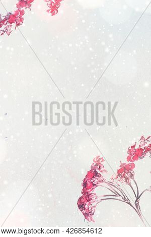 Pink yarrow flowers with copyspace