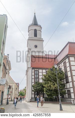 Zielona Gora, Poland - June 1, 2021: Our Lady Of Czestochowa Church (polish: Kosciol Matki Boskiej C