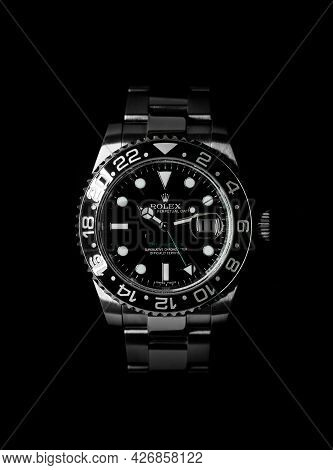 Bangkok, Thailand - 11 March 2019 : Rolex Gmt Master 2 Is A Popular Sport Model Of Rolex Watch.it Is