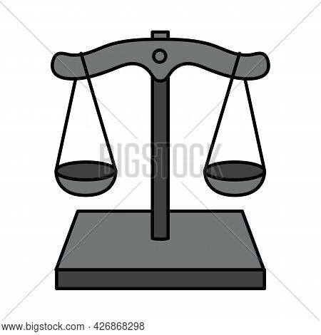 Scales Device. Doodle Style Icon. Vector Illustration For Poster, Banner, Background, Card, Invitati