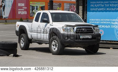 Ust-kamenogorssk, Kz - July 8, 2021. Car Toyota Tacoma. Japanese Car.
