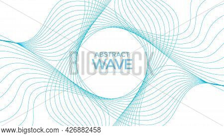 Abstract Color Wave Pattern. Isolated Wavy Lines
