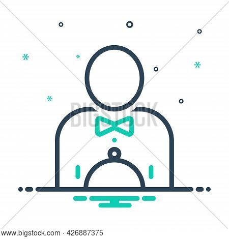 Mix Icon For Hotel-service Hotel Service Catering Waiter Bellboy Professiona Servant