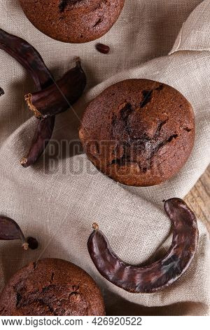 Chocolate Carob Cupcakes Cooking With Carob Powder And Carob Pods