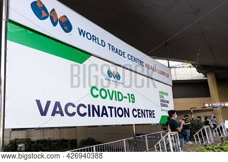 Kuala Lumpur, Malaysia, July 16, 2021: World Trade Centre Is One Of The Designated Covid-19 Vaccinat