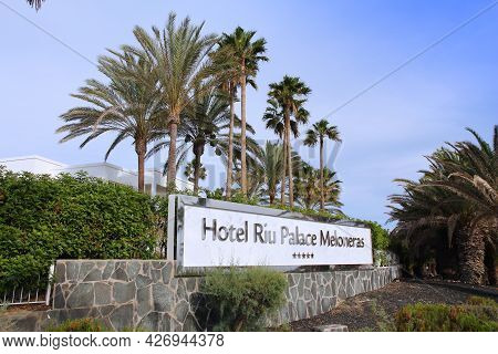 Gran Canaria, Spain - December 6, 2015: Exterior View Of Hotel Riu Palace Meloneras In Gran Canaria,