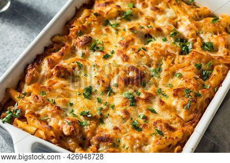 Homemade Chicago Baked Mostaccioli