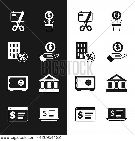 Set Hand Giving Money, House With Percant Discount, Scissors Cutting Credit Card, Dollar Plant, Safe