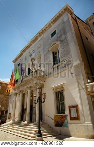 Venice, Italy - July 1, 2021: Teatro La Fenice In Venice, Italy Where Maria Callas Worked For Severa