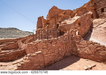 Ancient Indian Ruins At Wupatki National Monument In Arizona - Largest Free Standing Pueblo