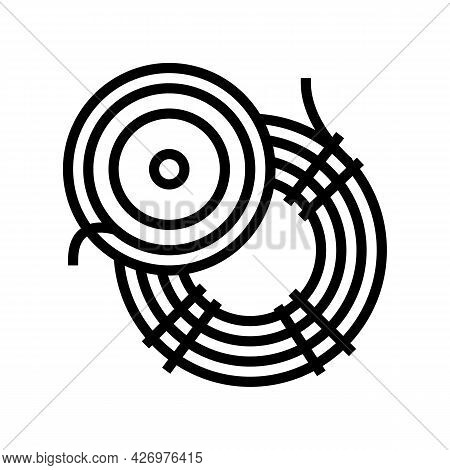 Fly Fishing Line Line Icon Vector. Fly Fishing Line Sign. Isolated Contour Symbol Black Illustration