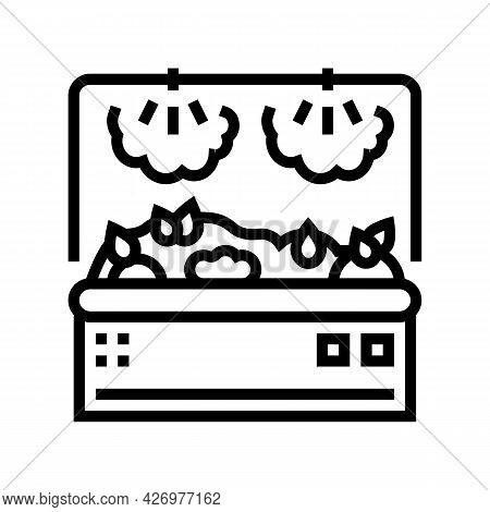Withering Tea Leaves Line Icon Vector. Withering Tea Leaves Sign. Isolated Contour Symbol Black Illu