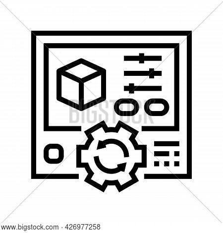Setting Ugc Line Icon Vector. Setting Ugc Sign. Isolated Contour Symbol Black Illustration