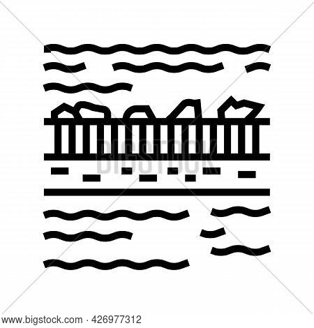 Filtration Water Line Icon Vector. Filtration Water Sign. Isolated Contour Symbol Black Illustration