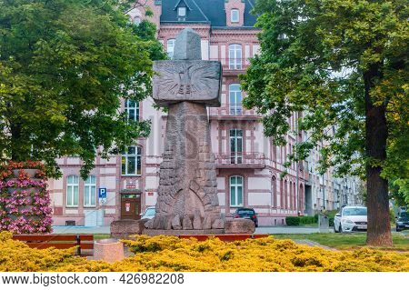 Zgorzelec, Poland - June 2, 2021: Millennium Monument In Zgorzelec.