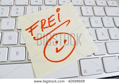 um memorando é o teclado de um computador como um lembrete: livre