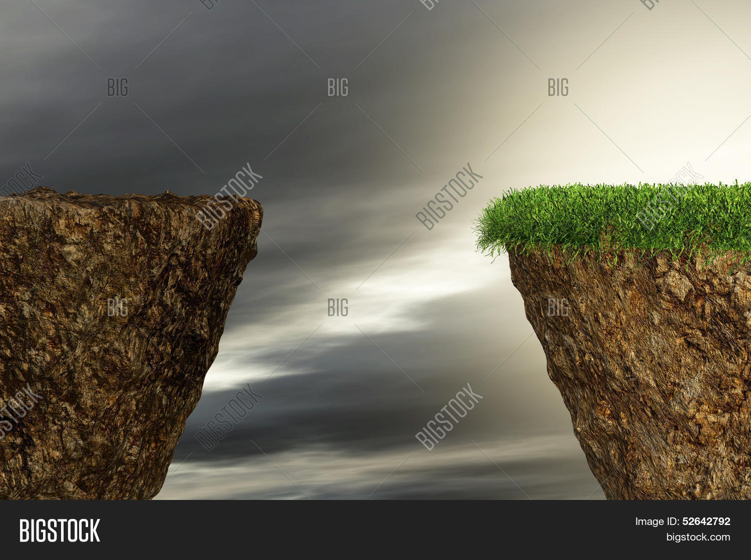 Two Cliffs Over Chasm Image & Photo (Free Trial) Bigstock