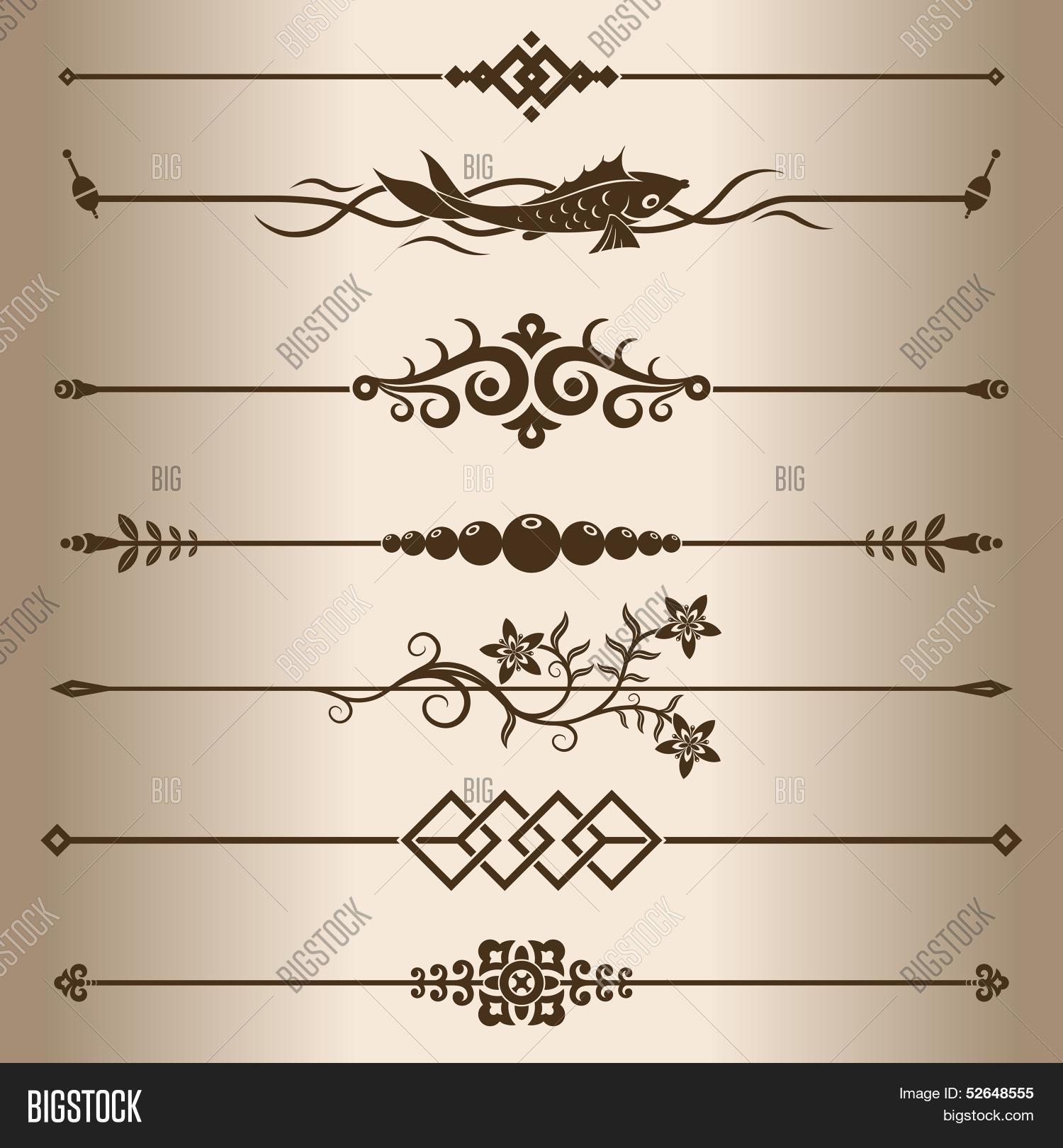 Decorative Lines Vector Photo Free Trial Bigstock