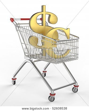 Shop Cart And Money Icon