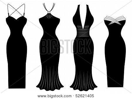 Woman Dresses For Special Party Isolated On White For Design