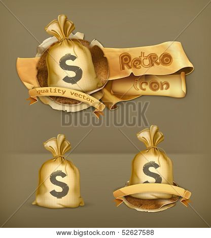 Moneybag, vector icon