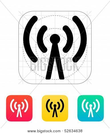 Cell phone tower icon.