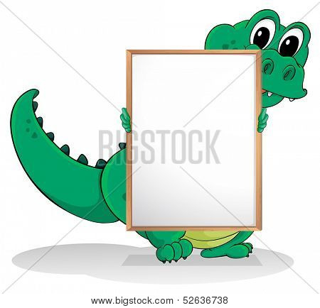 Illustration of a crocodile on a white background