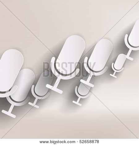 microphone web icon, flat design