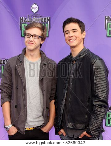 LOS ANGELES - OCT 20:  Nick Purcha, Keean Johnson at the Hub Network First Annual Halloween Bash at Barker Hanger on October 20, 2013 in Santa Monica, CA