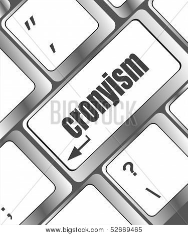 Cronyism On Laptop Keyboard Key