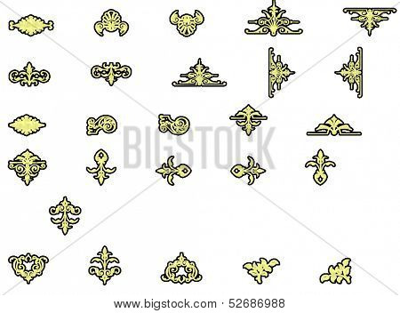 Goldleaf Clipart Corners Rules Ornaments and Embellishments