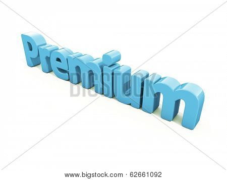 Word premium icon on a white background. 3D illustration.