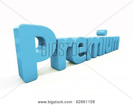 Word premium icon on a white background. 3D illustration.