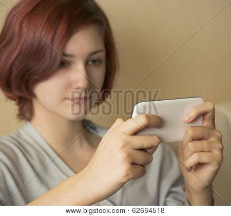 Girl With Mobile Phone