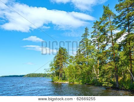 Lake Ruotsalainen Summer View (finland).