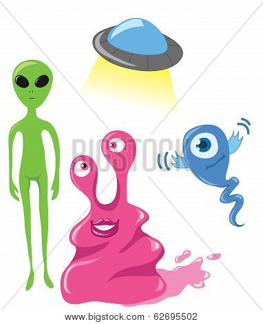 Cute Vector Aliens