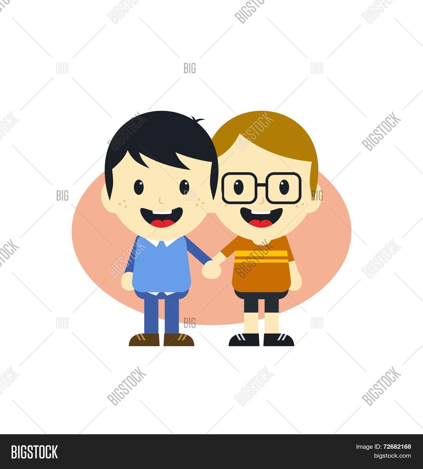 Cute Gay Couple Vector Photo Free Trial Bigstock