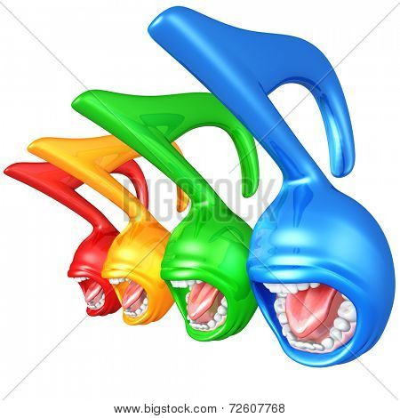 Spectrum Singing Music Notes