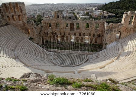 Odeon er en sten teater, Akropolis i Athen