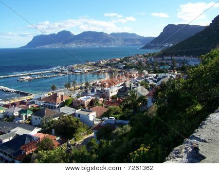 vista del villaggio e bay