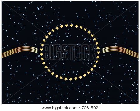 明星背景黄金结束帧。